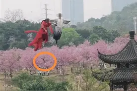 广西一景区游客飞无人机砸中高空表演者，主办方：正协商解决图片