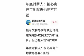年底讨薪人，当心离开工地就再也要不回钱，这话是农民工的心里话图片