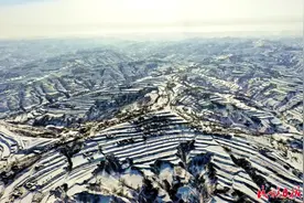 甘肃东乡：雪落山乡 水墨如画图片