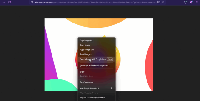 火狐Firefox浏览器将原生支持Google Lens视觉搜图功能