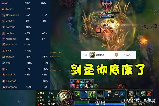 无限乱斗buff强度评级：剑魔30%减伤傲视群雄，悠米剑圣沦为花瓶