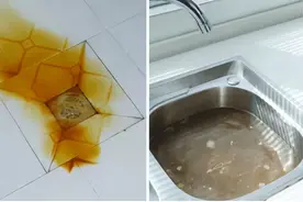 家里下水口堵塞了，注意别用热水去冲了，教你3招轻松解决，快速疏通无异味图片