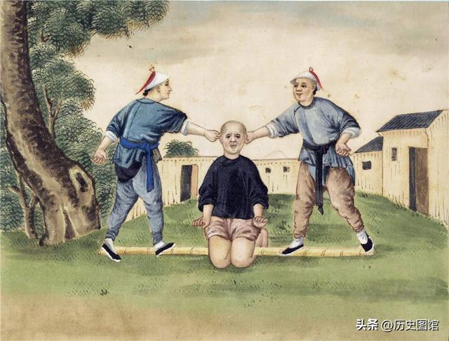 西班牙画家笔下的晚清酷刑，35幅彩图形象逼真，令人惊叹