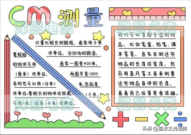 小学生数学常用手抄报200张