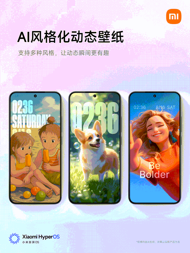小米澎湃OS 3桌面焕新，图标、状态栏、桌面网格重新设计