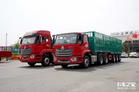 又一款子母车来了，实拍重汽豪沃NX子母车，子车重7.8吨图片