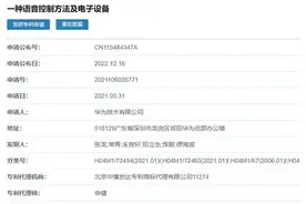 华为新专利亮相：说话即可解锁手机图片