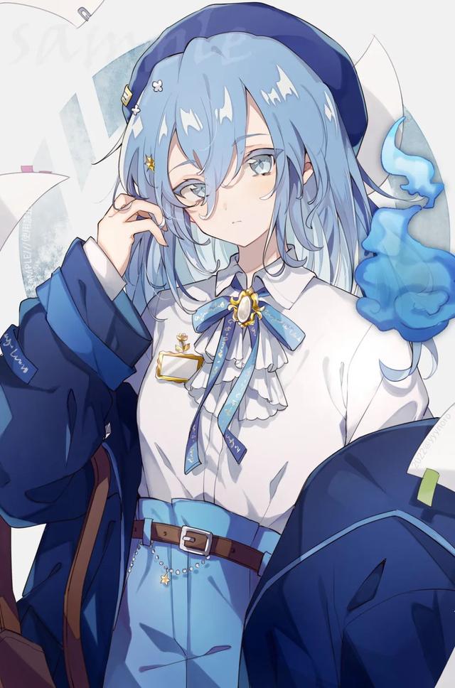 人物插画|画师yyynoro,大眼萌妹,文静甜美的少女,可做头像