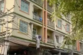 缅甸一公寓地震后坍塌，被埋数百华人，目前仅有3人获救图片
