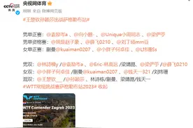 名单公布！王楚钦孙颖莎出战WTT常规挑战赛萨格勒布站图片