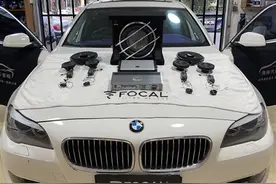 不牺牲原车外观！宝马525汽车音响改装劲浪专车专用喇叭套餐图片