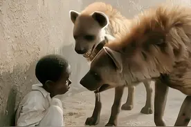 草原上野生的肛肠科主任，鬣狗从未害人，不怕狮豹，却惧怕小毛驴图片