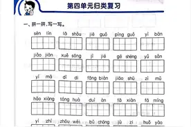 二年级下 第四单元归类复习及答案图片