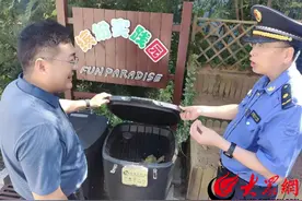 市北区湖岛街道开展垃圾分类执法检查行动图片