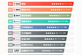 2022年电动车“十大品牌榜”，雅迪、爱玛、新日领先，你怎么看？图片