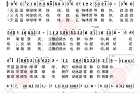 《我在纳林湖等着你》简谱图片