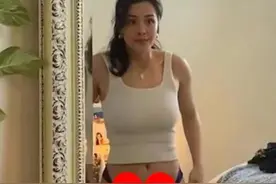 钟丽缇女儿太不小心！镜头前穿吊带换裤子，忘记打码当众暴露隐私图片