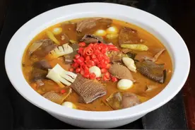 青椒椒麻毛血旺+金汤酸辣毛血旺+川味家常豆瓣鱼（青椒椒麻汁﹠金汤酸辣汁﹠复合豆瓣酱技术）图片