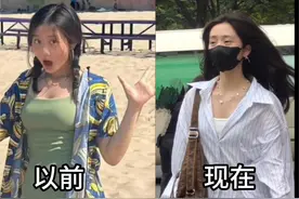 18岁黄多多现身街头，低胸短裙大长腿惹眼，跟去年身材差距明显图片