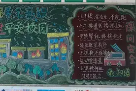 平安校园，校园安全主题黑板报图片