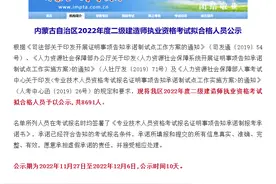 内蒙公布2022年二建考试合格标准图片