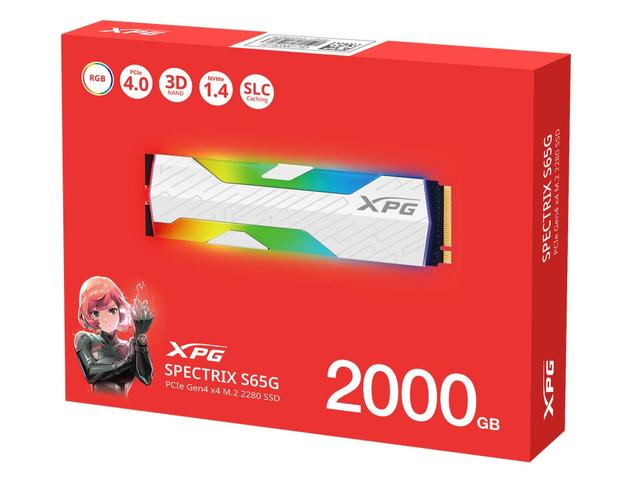 最快RGB游戏SSD登场：威刚XPG S65G最高读取6000 MB/s