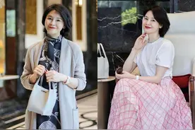 难怪裤子少见了，今年流行的“撞色H型裙”！很适合50、60岁女人图片