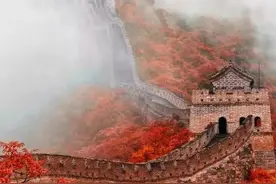 雄伟壮观的万里长城风景手机壁纸图片