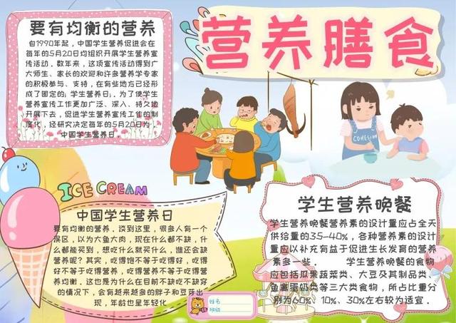 营养与健康手抄报资料整理（手抄报营养膳食）