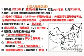 八年级地理（中国地理）核心知识点梳理，尖子生只背这些考点！图片