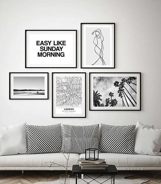 用4点掌握挂画的正确姿势,白墙画龙点睛,再推荐15件经典挂画