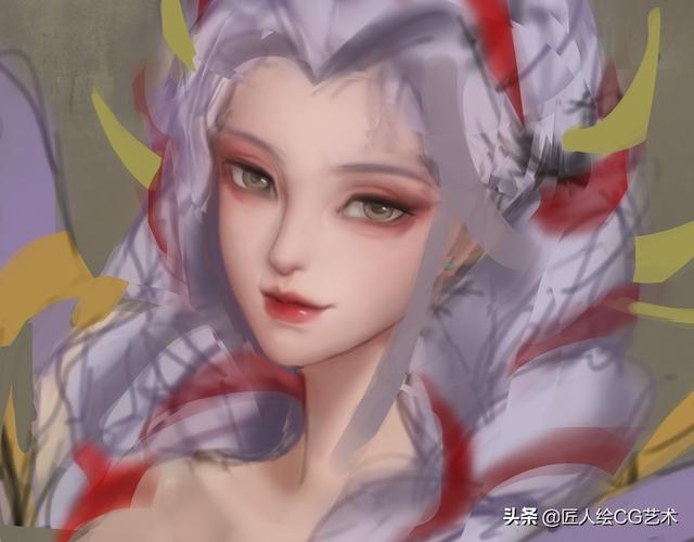 绘画教程：王者荣耀杨玉环寅虎心曲同人教程