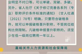 【人社政策每日一答·12月3日】甘肃省职称评审中关于破格晋升的要求有哪些？图片