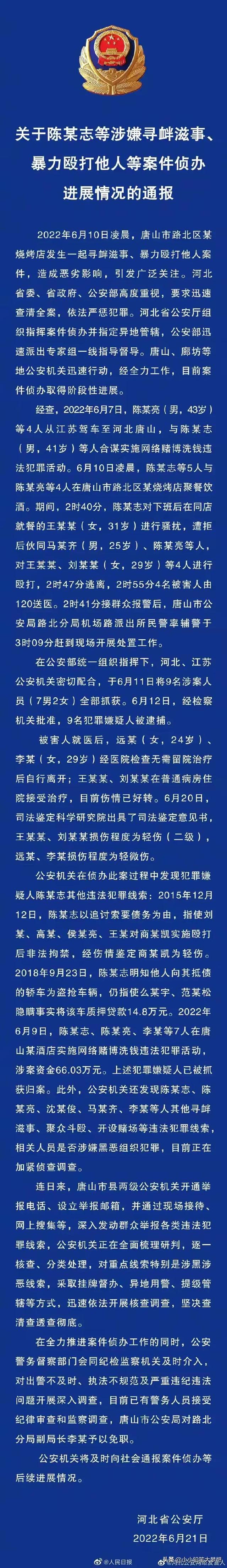 河北公安厅出示的唐山打人事件通报信息量巨大，我解读后表示震惊