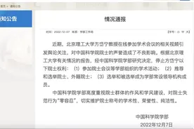 中国科学院学部通报北理工方岱宁教授事件：停止相关院士权利图片