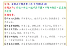 高中政治材料题 || 问法及标准答题模板图片