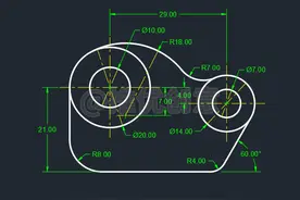 一次性绘制定位线和图形轮廓线 CAD 制图 AutoCAD 实战教程 机械制图图片