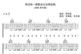 周华健《有没有一首歌会让你想起我》吉他谱图片