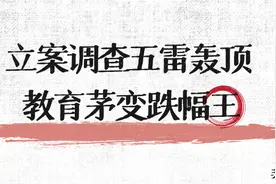 中公教育被立案，五雷轰顶，教育茅变跌幅王图片