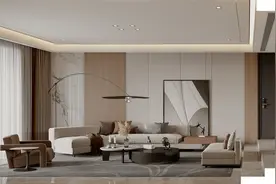 「汇景新城」200㎡现代轻奢，灰色搭配浅咖，打造温暖治愈系空间图片