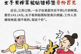 新闻漫画丨女子买榨菜被贴错标签要价百元、“铁架房”卖270万元……图片