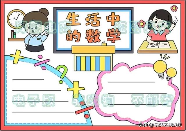 小学生数学常用手抄报200张