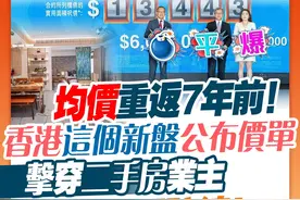 均價重返7年前！香港這個新盤公布價單 擊穿二手房業主心理防線！图片