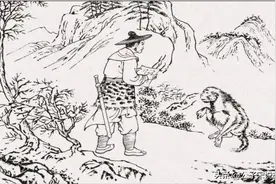 民间故事：寡妇赴喜宴，偷放杂耍班猿猴，猿猴开口：我是你夫君图片