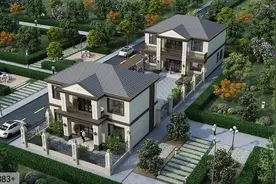 12×7米+12×10米经典二合院，双厨房设计，能住两家人图片
