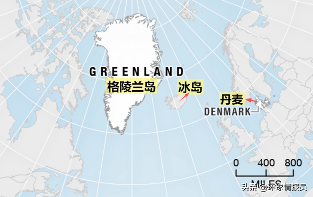 格陵兰属于哪个国家的（曾为丹麦属地）
