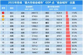 各省“老大”和“老二”的差距有多大？图片