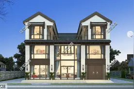 15×20米农村商住两用别墅，临街宅基地这样建房，既实用还能挣钱图片