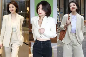 会打扮的女人更优雅，春末夏初拥有一件“白西装”，好看又显气质图片