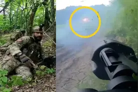 美雇佣兵亲自下场，持德国火箭筒偷袭俄军装甲车，得手后直接跑路图片